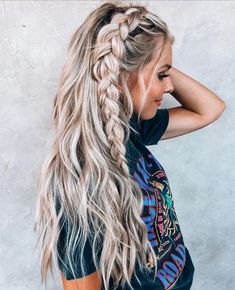 Dutch Braid Styles, Dutch Braid Tutorial, Dutch Braid Hairstyles, Fishtail Braid, Hair 2018, Penteado Cabelo Curto, Hairstyles Curly, Long Blonde, Braid Hairstyles