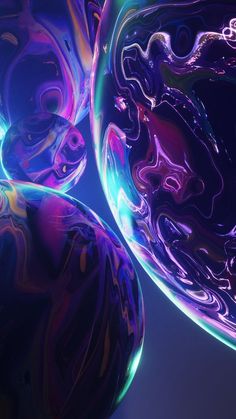 an image of abstract art in purple and blue colors with swirls on the surface