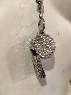 Crystallized functional whistle. Must have! Chrome whistle covered in clear crystals. Rosary Style Necklace, Silver Drop Necklace, Teardrop Necklace, Crystal Ab, Clear Crystals, Blue Zircon, Gorgeous Jewelry, Drop Necklace, Surprise Gifts