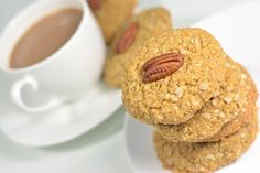 some cookies and a cup of coffee on a table