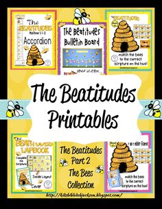 the beattues printables for bees and beehive's, including pictures