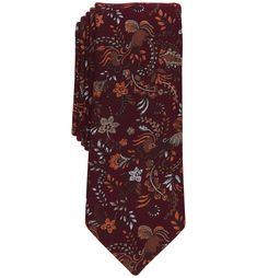 Enhance your dressed-up style with the skinny silhouette and allover floral print of this necktie from Bar III. Allover floral print Imported Approx. width: 2-1/2" Dry clean Polyester/cotton Cocktail Umbrellas, Man Bars, Floral Bow Tie, Plaid Tie, Tie Colors, Tie And Pocket Square, Ties Mens, Up Styles, Necktie