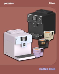 there are many different types of coffee machines on this page, including one for espresso and the other for cappuccinoli