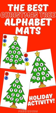 the best christmas tree alphabet mats