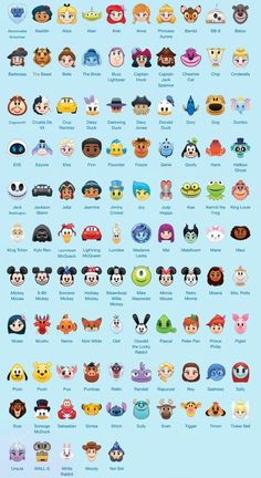 an illustrated poster with many different types of emoticions in each character's face