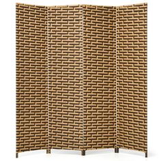 a room divider made out of cardboard with brown and black designs on the sides