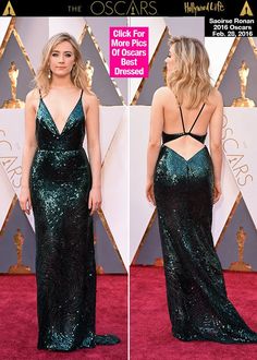 Oscars Dresses, Best Oscar Dresses, Oscars 2016, Backless Gown, Saoirse Ronan, Oscar Dresses, Dress 2016, Celebrity Style Red Carpet, Iconic Dresses