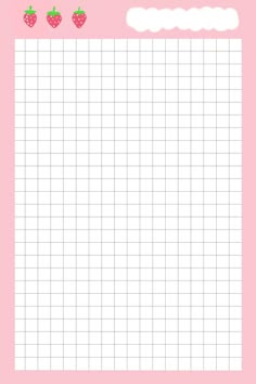 a pink and white printable to do list with strawberries on it