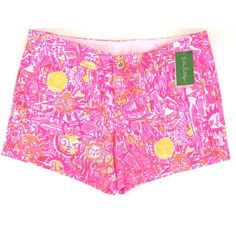 Lilly Pulitzer Callahan Shorts 5" Inseam, Garment Washed, Zip Fly Short With Center Front Button Closure, Slant Front Pockets And Back Welt Pockets. Wave Jacquard- Printed (100% Cotton). Machine Wash Cold. Pink Printed Summer Shorts, Printed Fitted Shorts For Vacation, Spring Fitted Printed Shorts, Printed Fitted Shorts For Spring, Fitted Printed Shorts For Spring, Pink Printed Shorts, Pink Printed Shorts For Beach Season, Fitted Printed Beach Shorts, Pink Printed Cotton Shorts