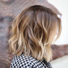 Honey Blonde Balayage Bob Bob Lung, Long Bob Balayage, Bob Balayage, Lob Cut, Trendy We Fryzurach, Blonde Ends, Balayage Bob, Layered Bob Haircuts