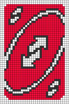 a cross stitch pattern with the letter s in red and white