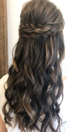 Braid Half Up, Prom Hair Ideas, Grad Hair, Hair For Wedding, Prom 2022, Bridesmaid Hair Makeup