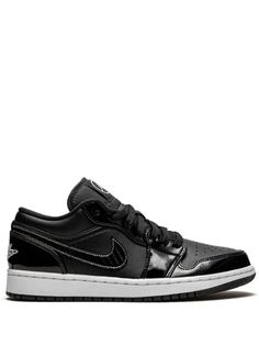 Shop Jordan Air Jordan 1 SE sneakers with Express Delivery - FARFETCH Modern Custom Sneakers With Perforations For Streetwear, Modern Black Custom Sneakers With Embossed Logo, Black High-top Sneakers With Embossed Logo For Streetwear, Black Casual Custom Sneakers In Patent Leather, Custom Black Sneakers With Embossed Logo For Sports, Black Patent Leather Casual Custom Sneakers, Casual Black Patent Leather Custom Sneakers, Custom Low-top Patent Leather Sneakers With White Sole, Sporty Custom Patent Leather Lace-up Sneakers