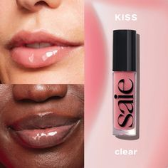 Glossybounce Lip Gloss Oil Duo - Saie | Sephora Oil Lipstick, Vegan Lip Gloss, Tinted Gloss, Free Beauty Samples, Sheer Shades, Hydrating Lip Gloss, Natural Lip Colors, Oil Benefits