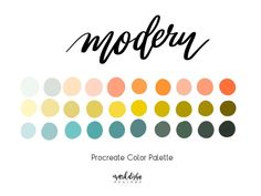 the modern font and color palette is shown