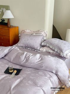 Transform your bedroom into a serene oasis with Ever Lasting's Pastel Tencel Ruffle Bedding Set.... Classic Duvet Covers, Kids Bedroom Boys, Stylish Bedding, Blue Bedding Sets, Reversible Bedding, Ruffle Bedding, Bedroom Retreat, Stylish Beds, Soft Bedding