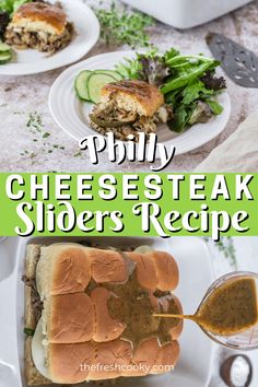 the cheesesteak sliders recipe has been made with only three ingredients and is ready to be eaten