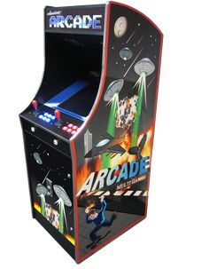 an arcade machine with various games on it