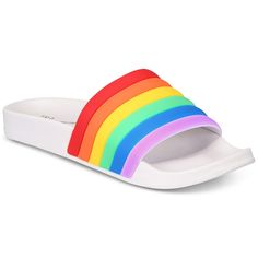 Reposhing This Item I Purchased From @Ebellashop. Loved It, But Ready To Rotate For Something New. Questions? Leave A Comment Below! White Slip-on Fun Sandals, Fun White Slip-on Sandals, Casual Rainbow Sandals, Fun White Synthetic Sandals, Casual Rainbow Synthetic Sandals, Slide Slippers, Inc International Concepts, Leave A Comment, Something New