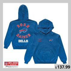 Look and feel your best with this Buffalo Bills Pullover Hoodie from Born x Raised. This awesome hoodie features premium Buffalo Bills graphics with a modern twist that is sure to help you stand out on game day. With all of the classic things you love about a hoodie, this pullover is exactly what you need to represent your favorite team in style. Classic Things, Born X Raised, Buffalo Bills Logo, Bills Logo, Nfl Buffalo Bills, The Buffalo, Cool Hoodies, Buffalo Bills, Favorite Team