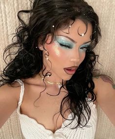 Ethereal Makeup, Fairy Makeup, Cute Makeup Looks, Creative Makeup Looks, Halloween Makeup Looks, December 8, Blue Eyeshadow