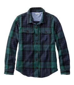 Women's 1912 Overshirt | Shirts & Button-Downs at L.L.Bean Styling A Flannel, Overshirt Women, Flannel Outfits, Ll Bean Women, Plaid Flannel Shirt, Women's Shirts, Twill Fabric, Ll Bean, L L Bean