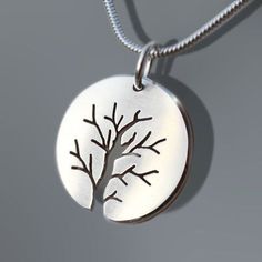 Pendant Ideas, Elegant Presentation, Simple Silver Jewelry, Tree Jewelry, Antique Silver Jewelry, Black Gold Jewelry, Cleaning Silver Jewelry, Winter Tree, Silver Jewellery Indian