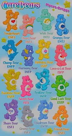 there are many different colored teddy bears on this poster, and one is for the children's bedtime party