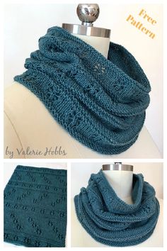 the knitting pattern for this scarf is easy to knit and looks great on someone's body