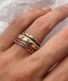 Lillian Core, Gold Rings Engagement, Luxurious Christmas, Handmade Gold Ring, Solid Gold Band, Handmade Gold