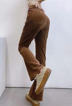 ⚡️Buy Vintage Corduroy Straight Leg Pants Brown L under $42.99 in Pants Online. Style: Casual, Street. Main Material: Polyester Blend. Fit Type: Slim fit. Design: High Rise Waistline, Zip & Button Fastening, Functional Pockets, Slim Straight Leg Fit. ✓Free Shipping on all orders over US$69. Vintage Corduroy, Pants Brown, Foto Instagram, Exclusive Fashion, Womens Size Chart, Retro Stil, Christmas Sale, Long Pants, Buy Vintage