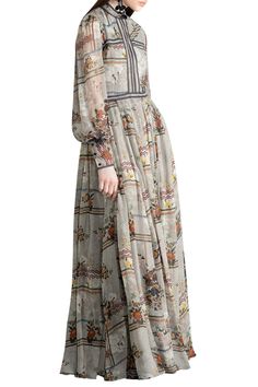 Embrace the Victorian look in this new-age wearing this grey viscose chiffon maxi dress. It comes with floral print all over the dress.
Balloon sleeves
Floral print - Aza Fashions Floral Print Silk Chiffon Floor-length Maxi Dress, Floor-length Silk Chiffon Maxi Dress With Floral Print, Floor-length Floral Print Silk Chiffon Maxi Dress, Spring Floral Print Silk Chiffon Maxi Dress, Spring Silk Chiffon Maxi Dress With Floral Print, Gray Floor-length Maxi Dress, Gray Flowy Maxi Dress, Sahil Kochhar, Floral Printed Dress