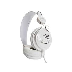 the hello kitty headphones are white