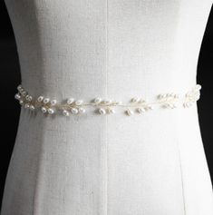 Gown Applique, Pearl Waist Chain, Bridesmaid Belt, Pearl Wedding Dress, Bridesmaid Sash, Bride To Be Sash, Bridal Sash Belt, Wedding Dress Sash, Wedding Dress Belt