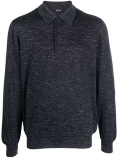 pullover polo shirt from KITON featuring navy blue, silk blend, polo collar, long sleeves and fitted-cuff sleeves. | Kiton Pullover Polo Shirt Silk Shirt Men Farfetch, Button Down Polo, Blue Silk, Polo Collar, Cuff Sleeves, Collar Shirts, Mens Polo, Fashion Branding, Polo Shirt