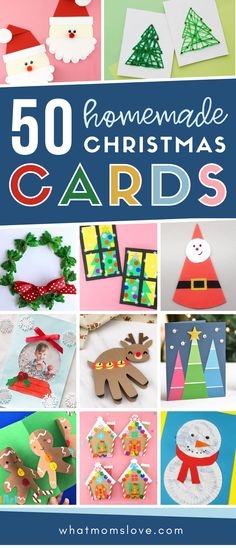 50 homemade christmas cards that are so cute and easy to make with the help of kids