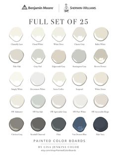 the different shades of paint that are available in this color scheme for furniture and home decor