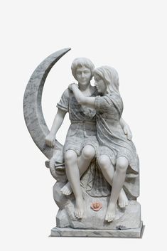 Buy Custom Lover over the moon Statue Over The, The Lover, Stone Statues, Marble Statues, Marble Sculpture, Marble Stones, In Depth, Over The Moon, Eternal Love