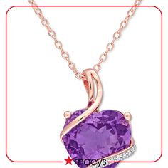 in stock Amethyst Jewelry For Valentine's Day, Formal Amethyst Jewelry For Valentine's Day, Formal Heart Cut Amethyst Jewelry, Elegant Amethyst Necklaces For Valentine's Day, Purple Macy's Jewelry As A Gift, Macy's Purple Jewelry For Gift, Macy's Purple Jewelry Gift, Formal Purple Necklace For Valentine's Day, Elegant Purple Macy's Jewelry