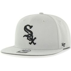 Make your Chicago White Sox fandom unquestionable with this Sure Shot Captain hat from '47. It features Chicago White Sox graphics in raised embroidery on a blend of soft, durable fabrics. The snapback closure also lets you quickly adjust the fit for customized comfort. One size fits most Officially licensed High Crown Flat bill Imported Snapback Six panels with eyelets Embroidered graphics with raised details Wipe clean with a damp cloth Material: 85% Acrylic/15% Wool Brand: '47 Structured fit White Snapback Fitted Hat For Game Day, Cap Outfit Men, Ny Hats, White Sox Hat, Chicago White Sox Logo, White Sox Jersey, Swag Hats, Cubs Hat, Sox Hat