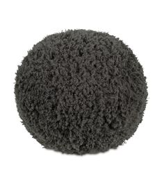 an image of a black fluffy ball on white background