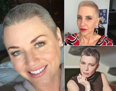 Buzz Cut Lengths, Hairstyles For Women In Their 40s, Granny Hair, Face Piercings, Bald Women, Hair Wax, Short Hairstyle, Buzz Cut, Women Over 50