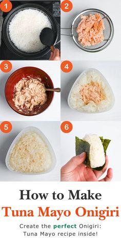 how to make tuna mayo onigiri recipe with step by step instructions and pictures