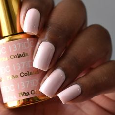 Pina Colada Gel Polish, Best Nail Color To Wear With Black Dress, Pina Colada Nail Color, Dnd Dc Pina Colada, Dnd 137 Pina Colada, Pina Colada Nail Polish, Dnd Dc Gel Polish Colors Summer, Dnd Gel Polish Colors Summer Pink, Dnd Dc Gel Polish Colors Fall