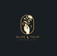 the logo for olive and tulip natural oils