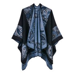 PRICES MAY VARY. GENEROUS SIZE:One size fits all. Length 51.2 inch-61 inch.Detailed workmanship with carefully stitched edges, high quality product without loose thread or defects.The length of this shawl right covers the fat at your waist, hip and thigh and makes you look tall and slim SOFT AND WARM DOUBLE SIDED WINTER PONCHO CAPE / SHAWLS / WRAPS:Fully reversible, you can choose to display the dark side or the light color side, or you can play with your folding methods or twist to display both Scarf Women Winter, Cashmere Scarf Women, Poncho Coat, Poncho Style, Poncho Cape, Pashmina Scarf, Fashion Pattern, Petunias, Cashmere Scarf