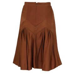 A Vintage 1990s Nina Ricci Bronze Skirt With Gathered Back Skirts Brown, Designer Skirts, Pretty Skirts, Brown Skirt, Chic Skirts, 1990s Fashion, Ruched Skirt, Brown Skirts, Vintage Couture