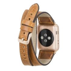 Enhance the elegance of your Apple Watch with our Luxurious Double-Wrap Leather Band. Crafted with the finest quality leather, this band is designed to provide a perfect blend of sophistication and comfort.  Premium Quality Leather Elegant Double-Wrap Design Seamless Integration with Apple Watch Customizable Fit Perfect Gift  Specifications:  Material: Genuine Leather Compatibility: All Apple Watch models (38mm, 40mm, 42mm, 44mm) Adjustable Length: Fits wrists 130mm to 180mm   Upgrade your Apple Luxury Leather Bracelet Strap Apple Watch Band, Leather Double Band Bracelet With Leather Strap, Everyday Gold Leather Watch Band, Timeless Leather Watch Accessories With Bracelet Strap, Adjustable Leather Watch Band With Waxed Finish, Timeless Adjustable Leather Watch Band, Gold Leather Apple Watch Band With Bracelet Strap, Classic Adjustable Apple Watch Band For Formal Occasions, Timeless Leather Bracelet Strap Watch Bands