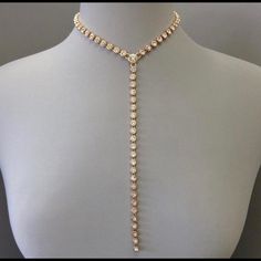 Gold Rhinestone Necklace With Extender. Lead And Nickel Free. Great With A Plunging Neckline Dress Plunging Neckline Dress, Neckline Dress, Gold Rhinestone, Rhinestone Necklace, Plunging Neckline, Womens Jewelry Necklace, Jewelry Necklaces, Necklaces, Women Jewelry