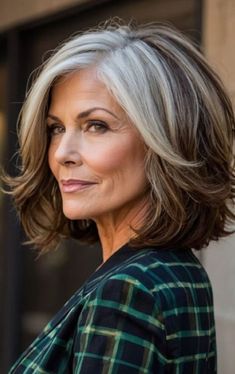 Grey Hair Bob Older Women, Gray Transition, Haircuts For Medium Length Hair, Going Grey, Grey Hair Inspiration, Haircuts For Women Over 50, Layered Haircuts For Medium Hair, Beautiful Gray Hair, Gorgeous Hairstyles